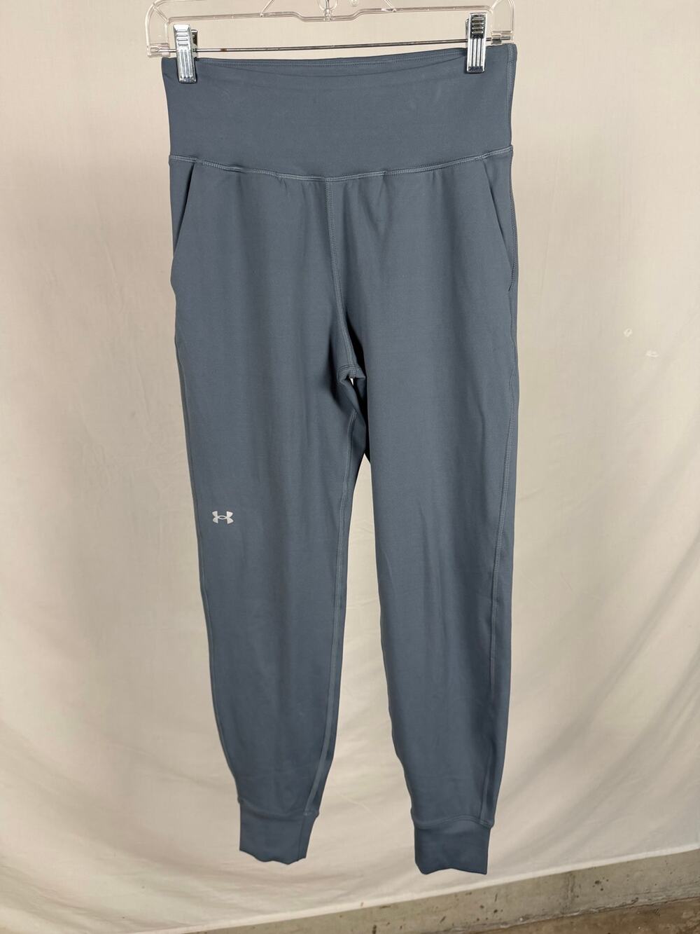 Under Armour Slate Blue Gray Activewear Jogger Pants Pocket Fitted Size S